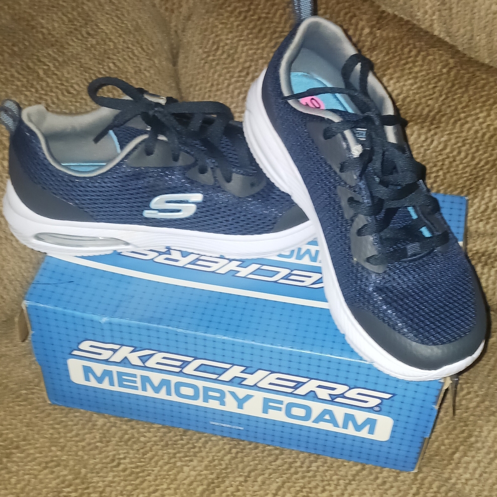 Skechers Kids Blue and Gray Sneakers